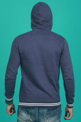 Men's Dark Navy Hooded Jacket