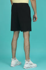 Men's Black Solid Shorts