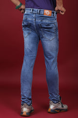 Men's Light Blue Denim Slim Fit MARS-8004-1 Jeans