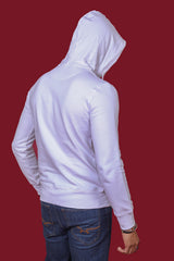 Men's White Hooded Jacket with Logo