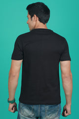 Men's Black OE  Round Neck T-shirt