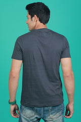 Men's Slate Single Jersey  Round Neck T-shirt