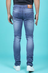 Men's Light Blue Denim Slim Fit SQLC-5418-1 Jean