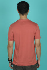 Men's Cayon Rose Pima Cotton Single Jersey Round Neck T-shirt with Logo