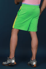 Men's Summer Green Solid Sport Shorts