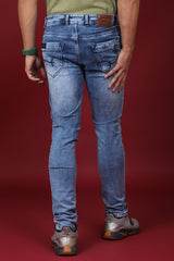 Men's Light Blue Denim Slim Fit MARS-8007 Jean