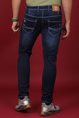 Men's Dark Blue Denim Slim Fit Crux-5024 Jean