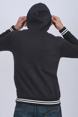 Men's Black Hooded Jacket