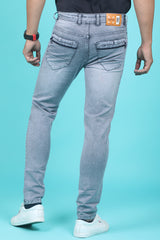 Men's Light Grey Denim Slim Fit Crux-5032-1 Jean