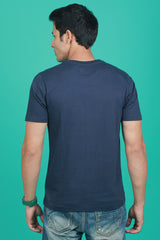 Men's Navy Single Jersey Round Neck T-shirt