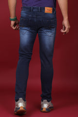 Men's Dark Blue Denim Slim Fit Hexa-9004 Jean
