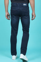 Men's Dark Blue Denim Slim Fit Trend-6505-1 Jeans