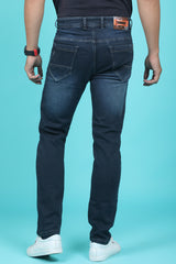 Men's Dark Blue Denim Slim Fit Hexa-9001 Jean