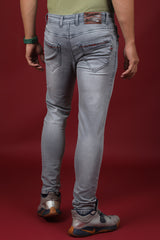 Men's Dark Grey Denim Slim Fit Crux-5035-1 Jeans