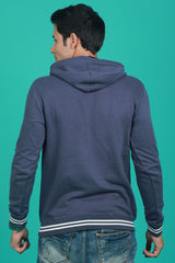 Men's Dark Navy Hooded Jacket