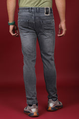 Men's Dark Grey Denim Slim Fit Hexa-9005 Jean