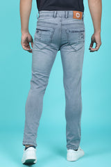 Men's Light Grey Denim Slim Fit RANGER-6012-2 Jean