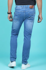 Men's Light Blue Denim Slim Fit Hexa 9001-1 Jean