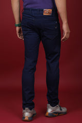 Men's Navy Blue Denim Slim Fit MARS-8003-1 Jean