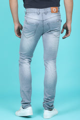 Men's Grey Denim Slim Fit SQLC-5418 Jean