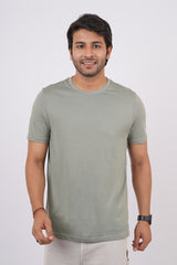 Men's Sage Pima Cotton Single Jersey Round Neck T-shirt