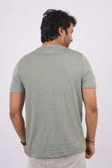 Men's Sage Pima Cotton Single Jersey Round Neck T-shirt