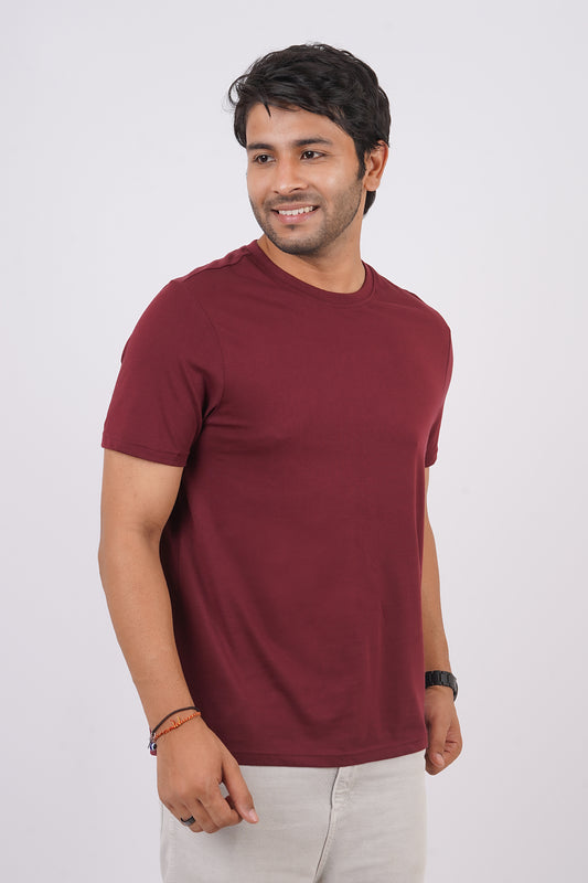 Men's Zinfandel Pima Cotton Single Jersey Round Neck T-shirt