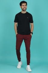 Men's Tawny Port Solid Joggers