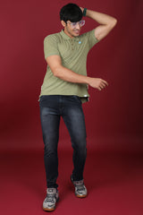 Men's Dark Blue Denim Slim Fit MARS 8007-1 Jean