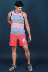 Men's Red Solid Sport Shorts