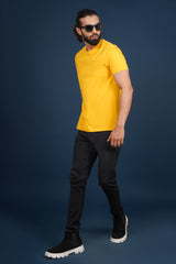 Men's Amber Lycra Single Jersey Round Neck T-shirt