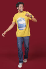 Men's Mimosa Single Jersey  Round Neck T-shirt with Digital Print