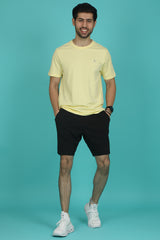 Men's Black Solid Shorts