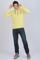 Men's Light Yellow Hooded Jacket