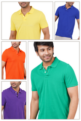 Pack of 5 Core Pique Polo T-Shirts