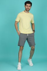 Men's Anthra Melange Raw Edge Shorts