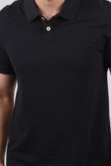 Men's Black Core Pique Polo T-shirt