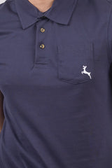 Men's india ink single jersey polo t-shirt with pocket