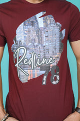 Men's Zinfandel Pima Cotton Single Jersey Round Neck T-shirt Digital Print