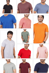 Pack of 13 Solid Pima Cotton Single Jersey Crew Neck T-Shirts