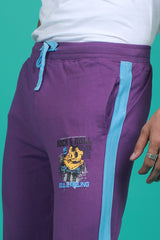 Men's Imperial Purple Solid Sports Track Pant