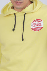 Men's Light Yellow Hooded Jacket