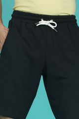 Men's Black Raw Edge Shorts