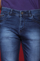 Men's Dark Blue Denim Slim Fit Hexa-9002-1 Jean