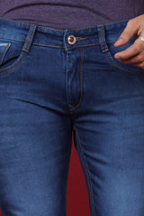 Men's Dark Blue Denim Slim Fit MD-7240 Jean