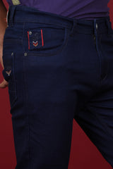 Men's Navy Blue Denim Slim Fit MARS-8003-1 Jean