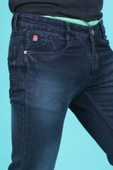 Men's Dark Blue Denim Slim Fit SQLC-5382 Jean