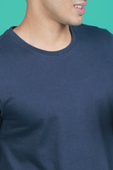 Men's Navy Single Jersey Round Neck T-shirt