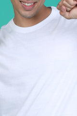 Men's White OE  Round Neck T-shirt