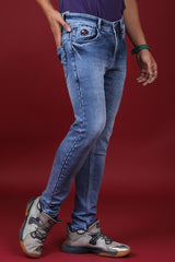 Men's Light Blue Denim Slim Fit MARS-8004-1 Jeans